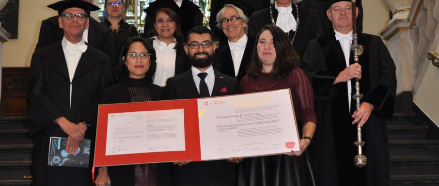 Colombian PhD student Alfredo Ocampo graduates in collaboration with the University of Antioquia.